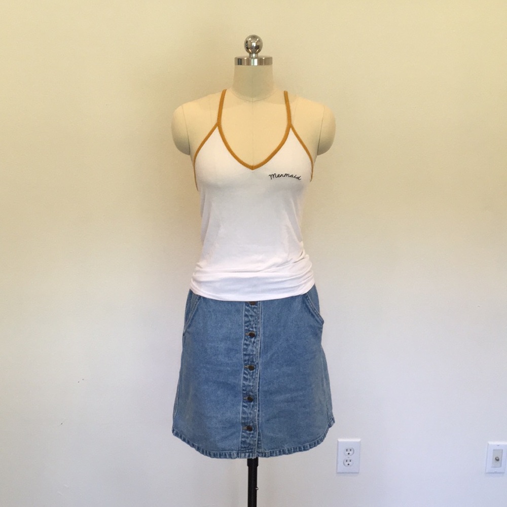 Forever 21 White Tank Top, Size M